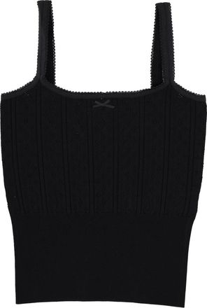 J.W.Anderson Fitted Bow Ribbed Knit Top