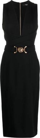Versace Midi Dresses, female, Black, XS, Medusa Head Pencil Dress