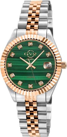 Gevril Group Naples Quartz Diamond Green Dial Ladies Watch 12412