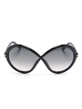 Tom Ford Eyewear Occhiali da sole Jada oversize - Nero