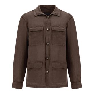 Herno Light Jackets, male, Brown, Size: L Field Jacket