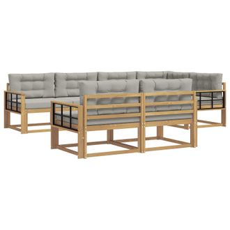 vidaXL Conjunto De Sof&aacute;s De Exterior 6 Pcs Blanco Y Gris Claro Vidaxl
