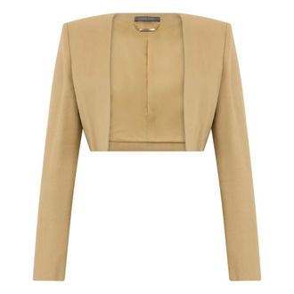 Alberta Ferretti Short Jacket - female - Alberta Ferretti - Blazers - Beige - S - Jackets