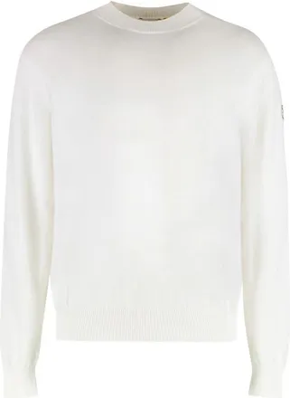 Moncler Jersey de Cuello Redondo de Algod&oacute;n - Knitwear - Hombre - Blanco - S