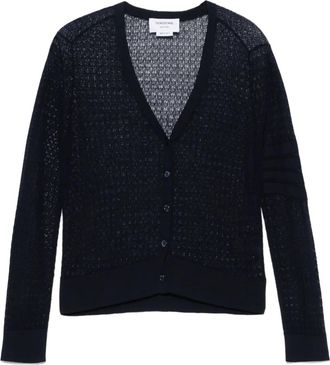 Thom Browne Cardigan con scollo a V - Blu