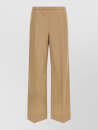 Moncler grosgrain logo patch straight leg trousers