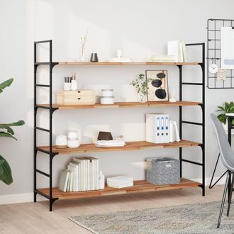 Berkfield Home Floating Shelves 4 pcs 120x40x2 cm Oil Finished Solid Wood Acacia in Brown | Size: 120 x 40 x 2 cm