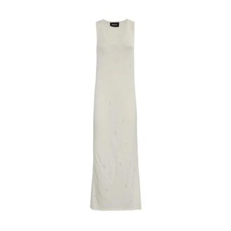 Barrow Geribbelde Gebreide Jurk - Dames - Maxi kleedjes - Beige - M - Polyester - Kleedjes