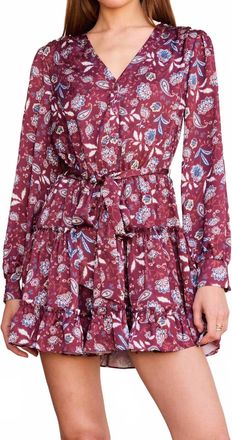 Skies Are Blue Clothing A-Line Mini Dress In Maroon