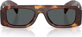 Oliver Peoples 52mm Jil Sander Edition 4 Irregular Sunglasses in Dark Mahogany /Carbon Grey at Nordstrom