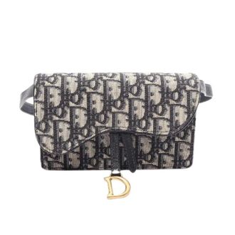 Dior Pre-owned Saddle Oblique Jacquard heuptas - Dames - Pre-owned - Beige - Maat: ONE Size Leer