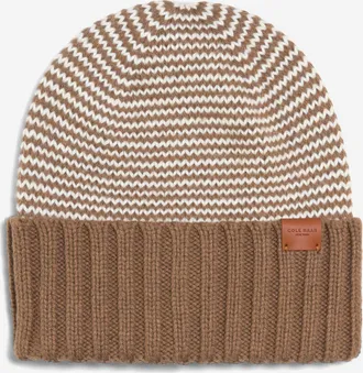 Cole Haan Womens Arrow Stripe Beanie - Brown