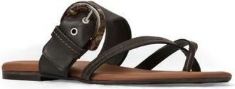 Aquatalia Asti Weatherproof Slide Sandal in Espresso Leather at Nordstrom, Size 10.5