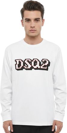 Dsquared2 White Logo Crew Neck T-Shirt
