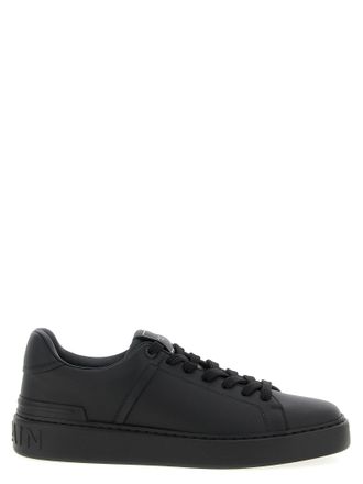 Balmain Black Calfskin Low Top Mens Sneakers