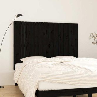 vidaXL Cabecero De Cama Pared Madera Maciza Pino Negro 159,5x3x110 Cm Vidaxl