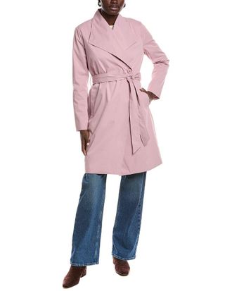 Ellen Tracy Gab Classic Long Trench Coat