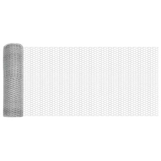 Berkfield Home Hexagon Fence 1x100 m Galvanised Steel in Silver