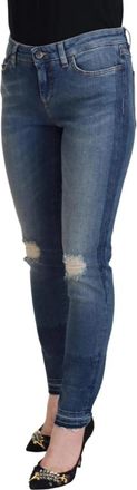 Dolce & Gabbana Scheurige Skinny Jeans - Dames - Skinny Jeans - Blauw - S - Katoen - Jeans