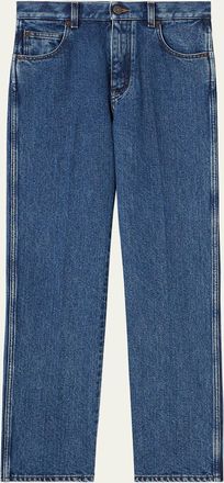 Loro Piana Brooke Denim Straight-Leg Ankle Trousers