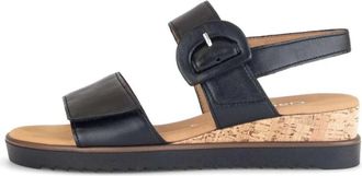 Gabor Schoenen, Dames, Zwart, 37 EU, Leer, Platform Sandal
