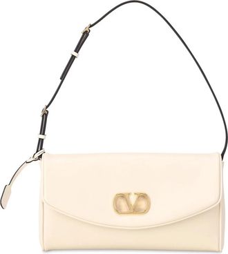 Valentino De Vain Kleine Schoudertas - Dames - Schoudertassen - Beige - ONE Size - Leer - Tassen