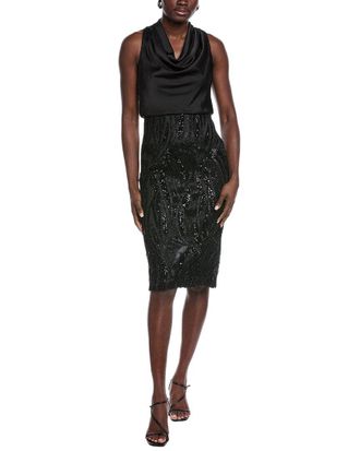 Aidan Mattox Solid Mid Dress