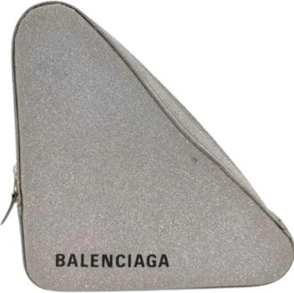 Balenciaga Pre-owned Vintage Clutch Bag - Dames - Vintage Clutch - Grijs - ONE Size - Leer - Vintage