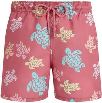 Vilebrequin Men Swim Shorts Tortues Multicolores in Boudoir at Nordstrom, Size Xx-Large