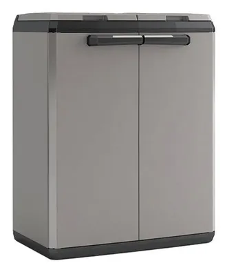 Keter Armario Multiusos Dos Puertas Gris Split Basic 68x39x H87cm