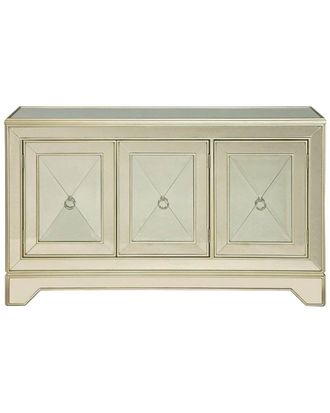 Linon Mirrored 3-Door Cabinet