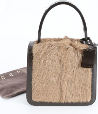 Celine Brown Leather Handbag Tote Bag (Pre-Owned)