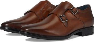 Johnston & Murphy Gibbons Double-Buckle Monk Mens Lace Up Wing Tip Shoes Brown Full Grain : 11.5 M (D), Leather