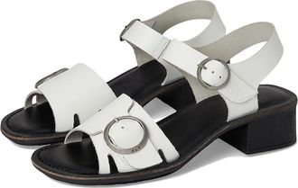 FLY London EBLI238FLY Womens Sandals White/Black : EU 40 (US Womens 9-9.5) M, Leather