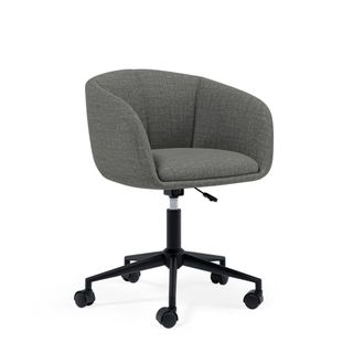 Koketto Home Silla de escritorio acolchada en gris oscuro