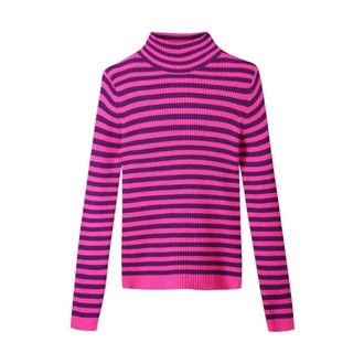 Pom Amsterdam Truien & Vesten, Dames, Veelkleurig, L, Polyester, Riley Gestreepte Pullover