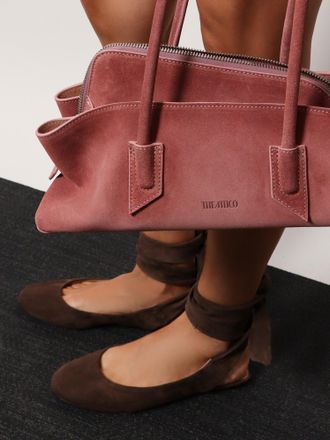 The Attico Womens Cloe Suede Ballerinas Brown Leather Ballerina Shoes