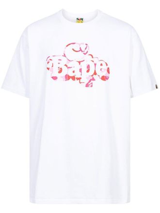 A Bathing Ape ABC Camo Milo on Bape T-shirt - White