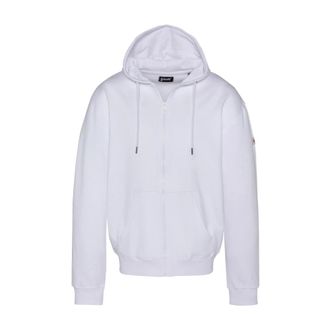 Schott NYC Schott Nyc, Hoodies & sweatvesten, Heren, Wit, S, Katoen, Sweatshirt uni zipp&eacute; &agrave; capuche