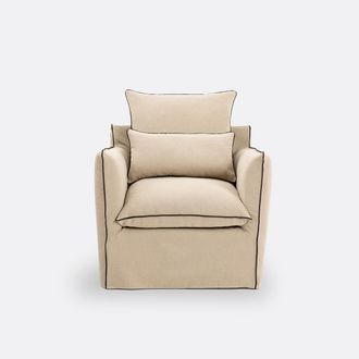 La Redoute Interieurs Fauteuilhoes, dik linnen, Odna