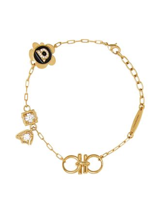 Ferragamo Bracciale con ciondolo Gancini - Oro