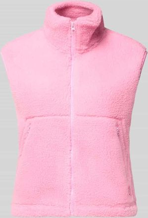 Noisy May Weste aus Teddyfell mit Stehkragen Modell MASEY in Rosa, Gr&ouml;&szlig;e XL