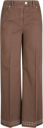 True Royal Broeken, Dames, Bruin, M, Katoen, Wijde broek