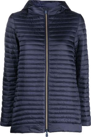 Save The Duck Iris removable-hood coat - women - Nylon/Nylon/Polyester - 1 - Blue