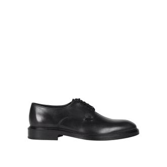 Paul Smith Zwarte leren Derby schoenen met tonale stiksels - Heren - Nette schoenen - Zwart - 45 EU - Schoenen