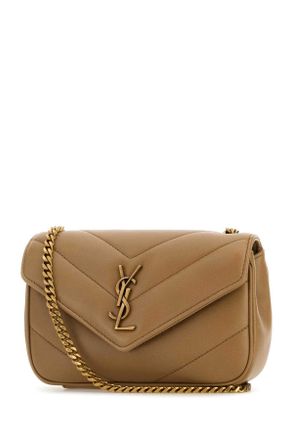 Saint Laurent Womens Crossbody Bag Beige Lamb
