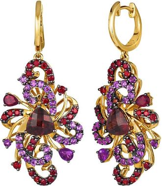 Le Vian Renewal 14K 5.76 Ct. Tw. Garnet, Amethyst Dangle Earrings
