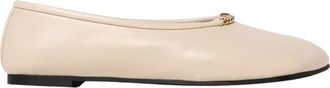 Stella McCartney Schoenen, Dames, Geel, 36 1/2 EU, Leer, Gele Kettingdetail Ballet Flats