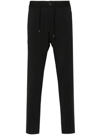 Herno pleated tapered trousers - men - Elastane/Polyamide/Cotton - S - Black
