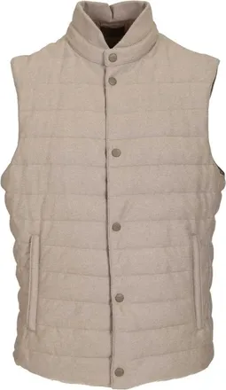 Fedeli Jassen, Heren, Beige, 2Xl, Quilted Flannel Vest